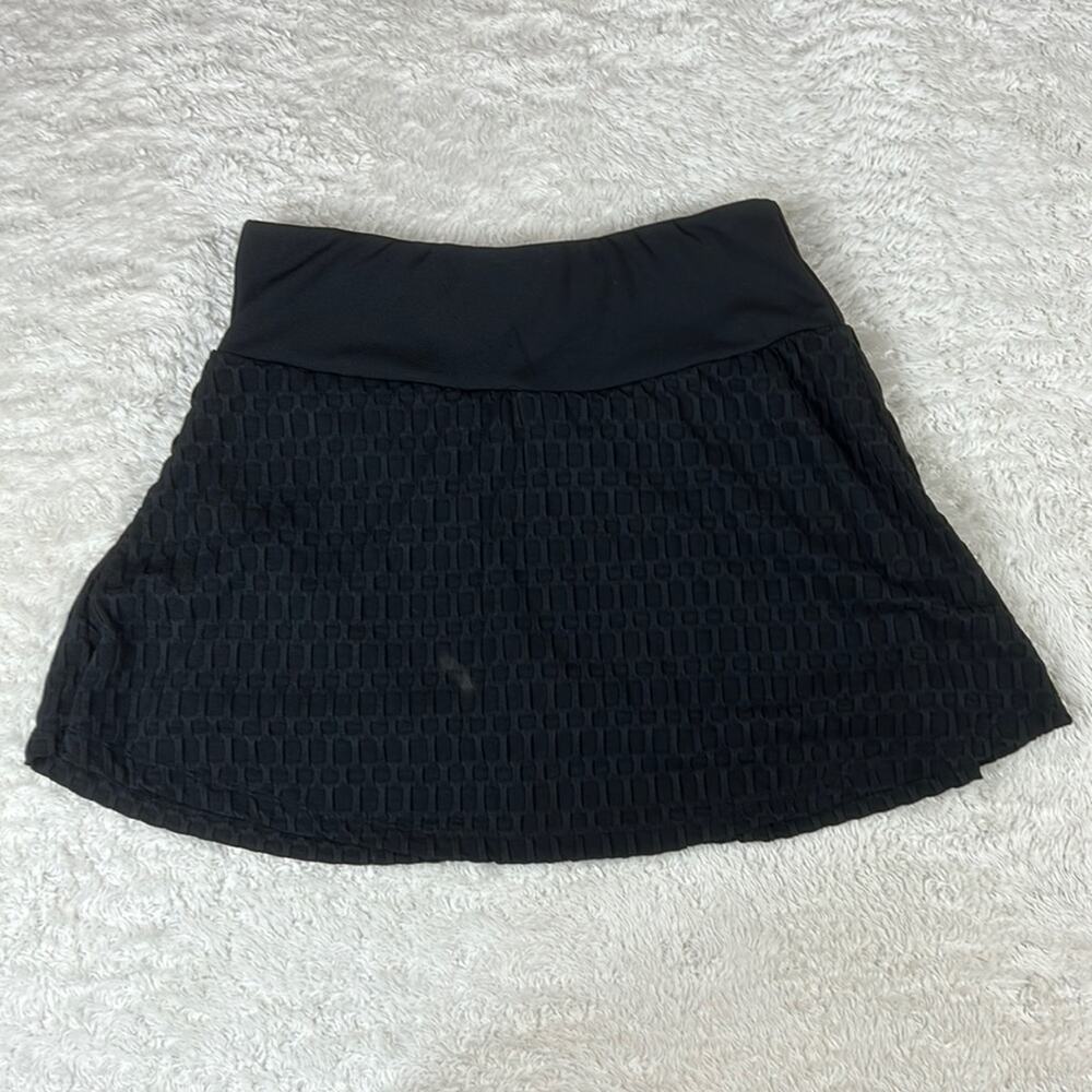 Shosho black textured stretch athletic skort, size L‎